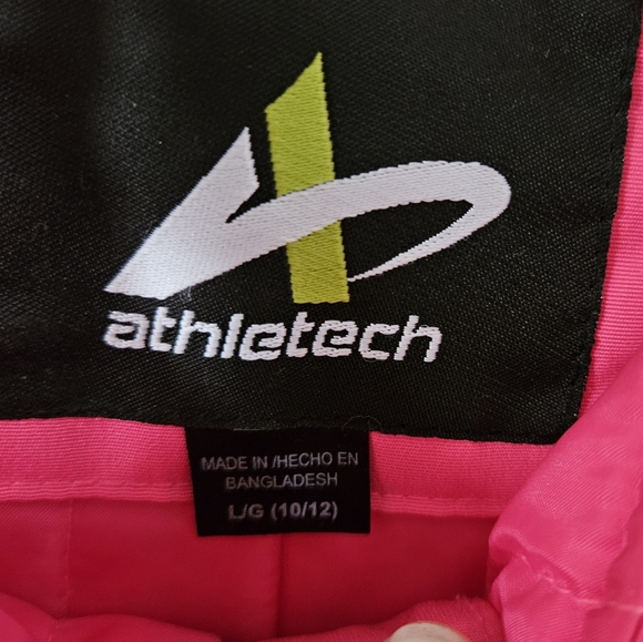 Pink Ski Overalls/Snowbibs, Size Large (10/12) - Picture 3 of 8